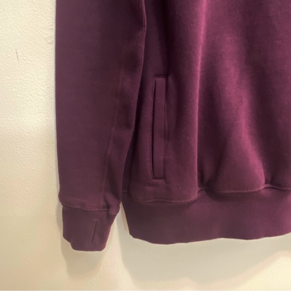 ZYIA Oh So Soft Cowl Neck Hoodie Plum Purple Fleece Lined L - Picture 8 of 8